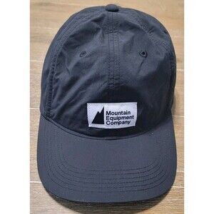 MEC Logo 6 Panel Black Hat Mountain Equipment Company Hiking Climbing Outdoors